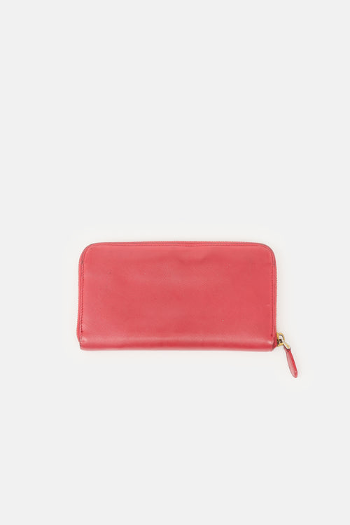 Prada Saffiano Leather Zip Wallet