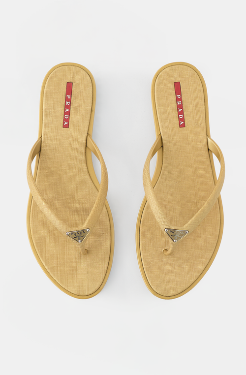 Prada Rubber Logo Sandal