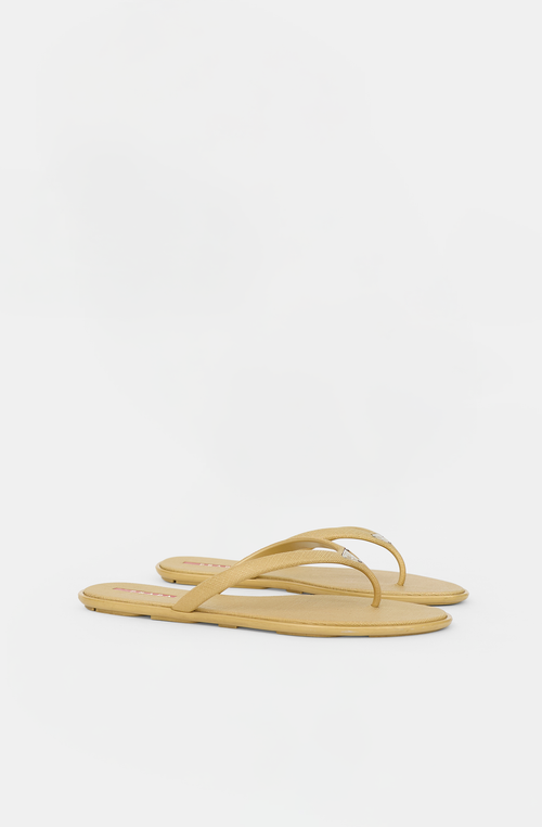 Prada Rubber Logo Sandal
