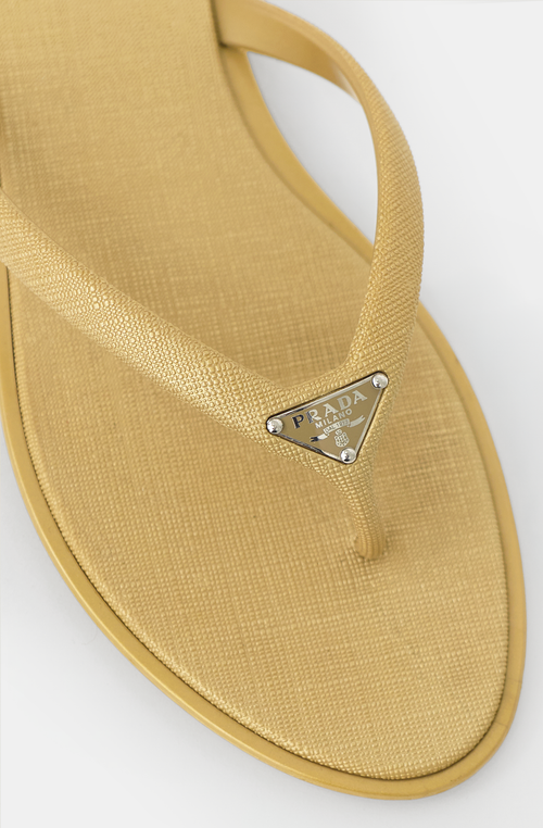 Prada Rubber Logo Sandal