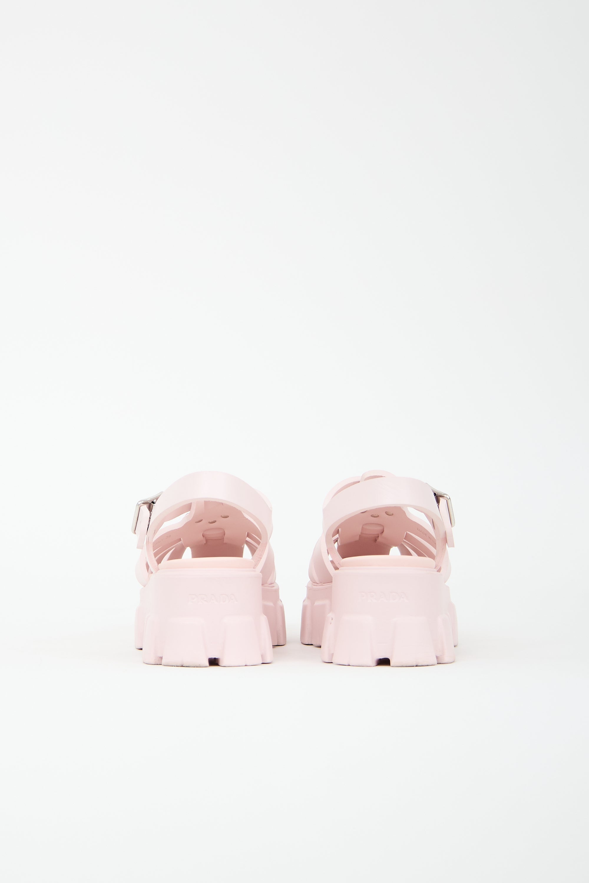 Prada Rubber Monolith Cage Sandal