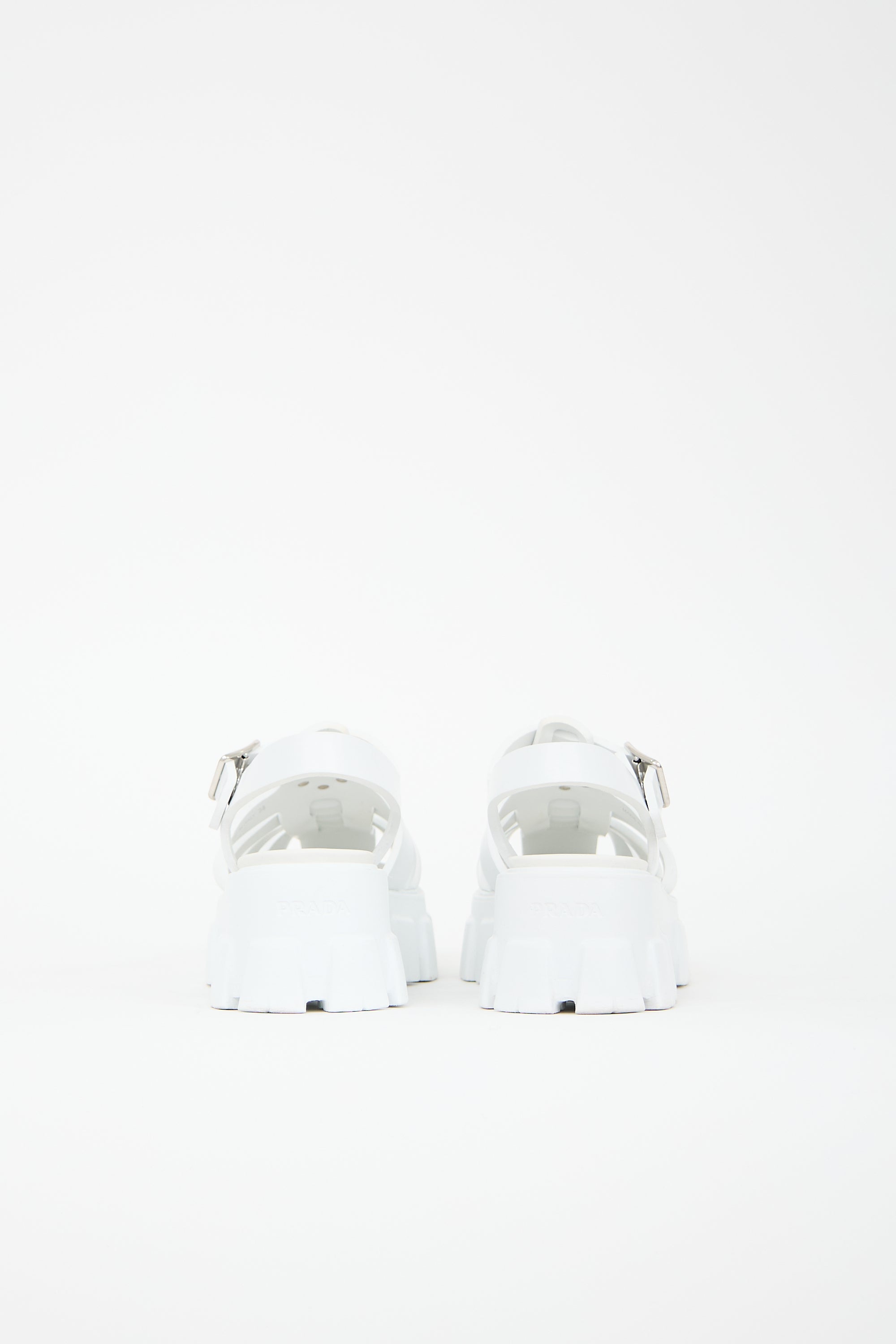 Prada Rubber Monolith Cage Sandal