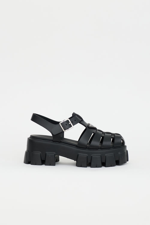 Prada Rubber Monolith Fisherman Sandal