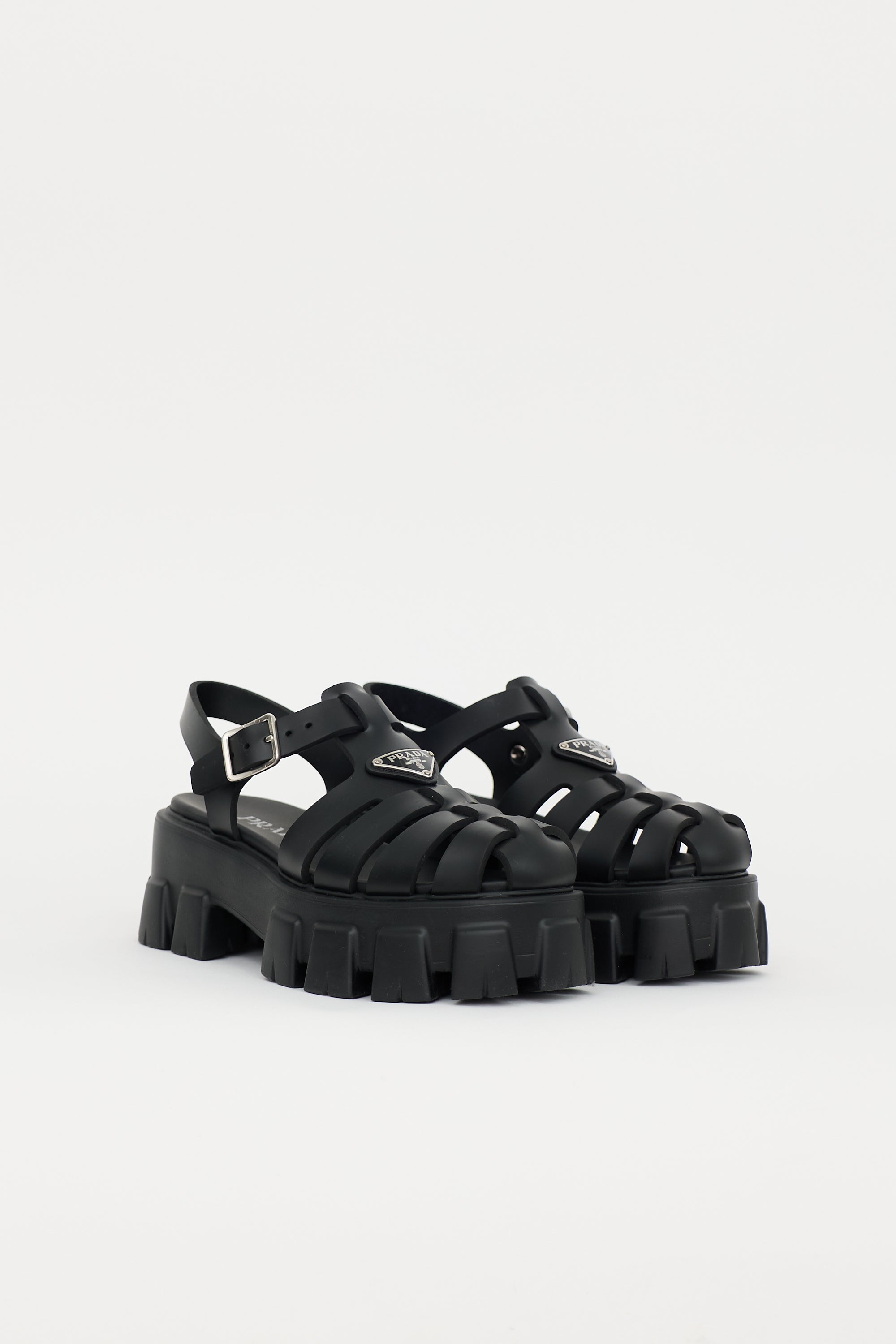 Prada Rubber Monolith Fisherman Sandal