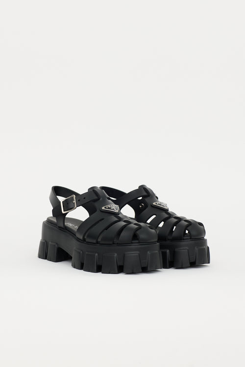 Prada Rubber Monolith Fisherman Sandal