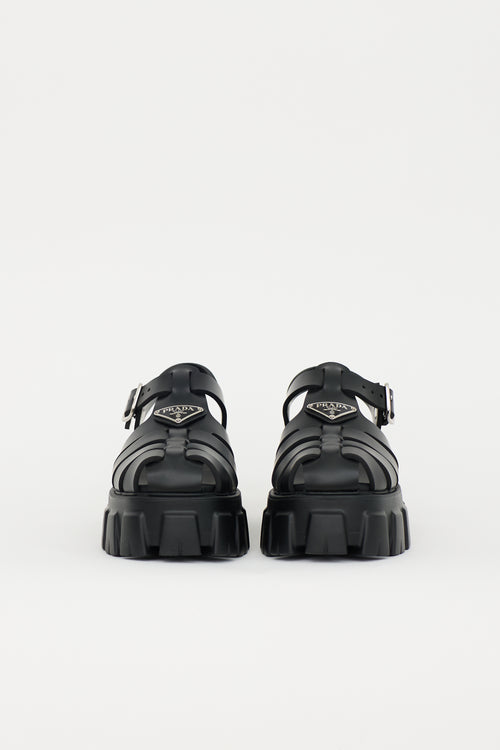 Prada Rubber Monolith Fisherman Sandal