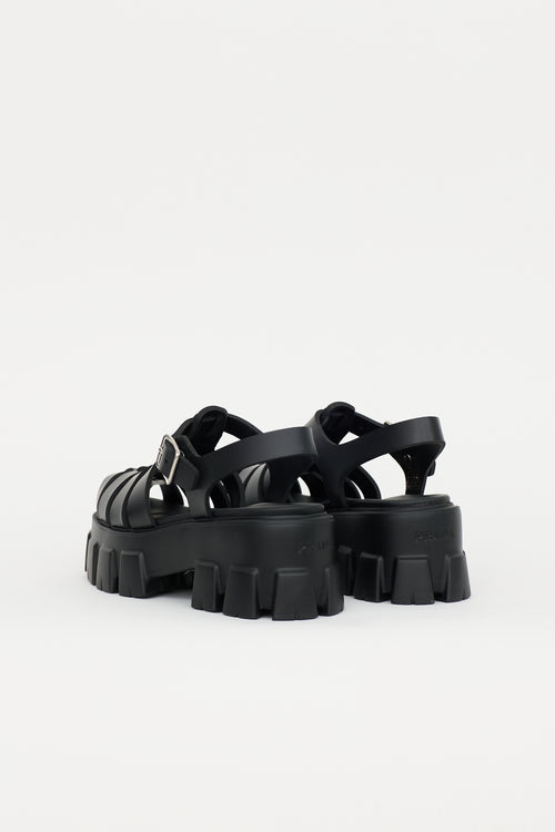 Prada Rubber Monolith Fisherman Sandal