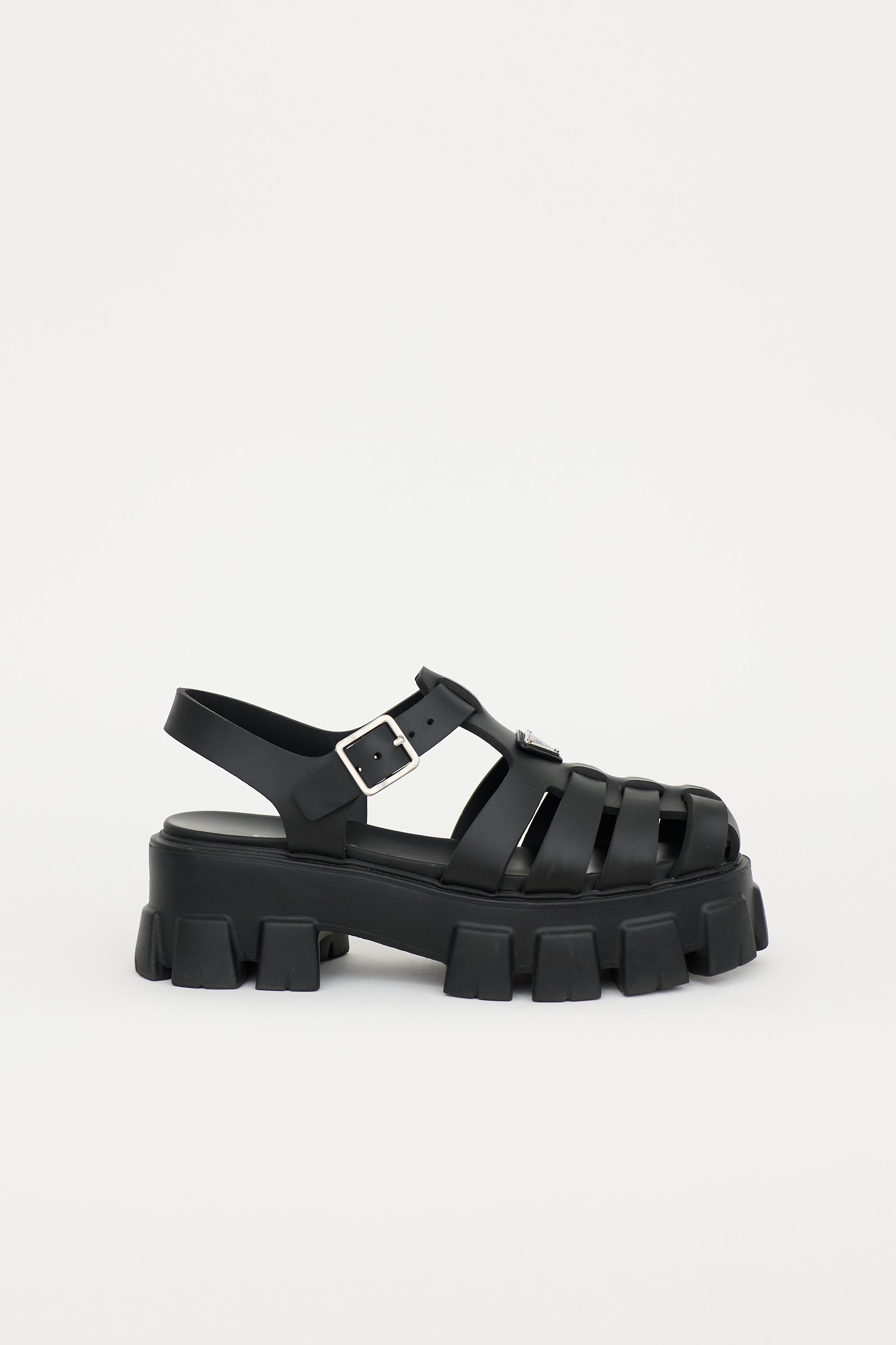 Prada Rubber Monolith Fisherman Sandal