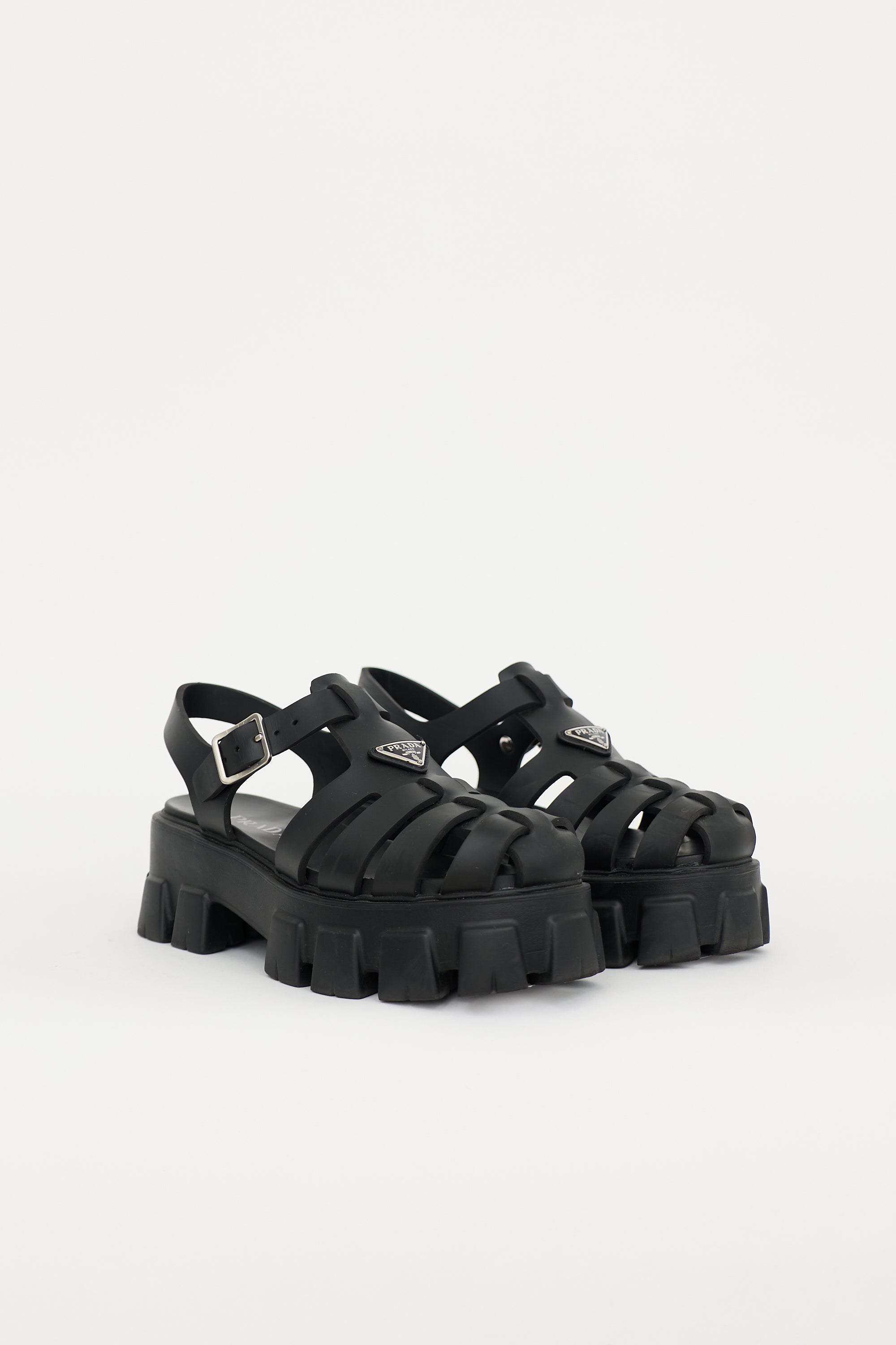 Prada Rubber Monolith Fisherman Sandal