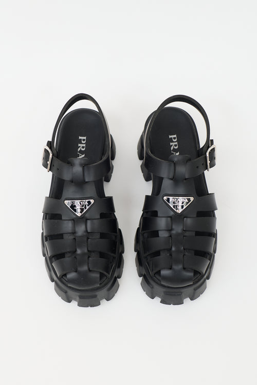 Prada Rubber Monolith Fisherman Sandal