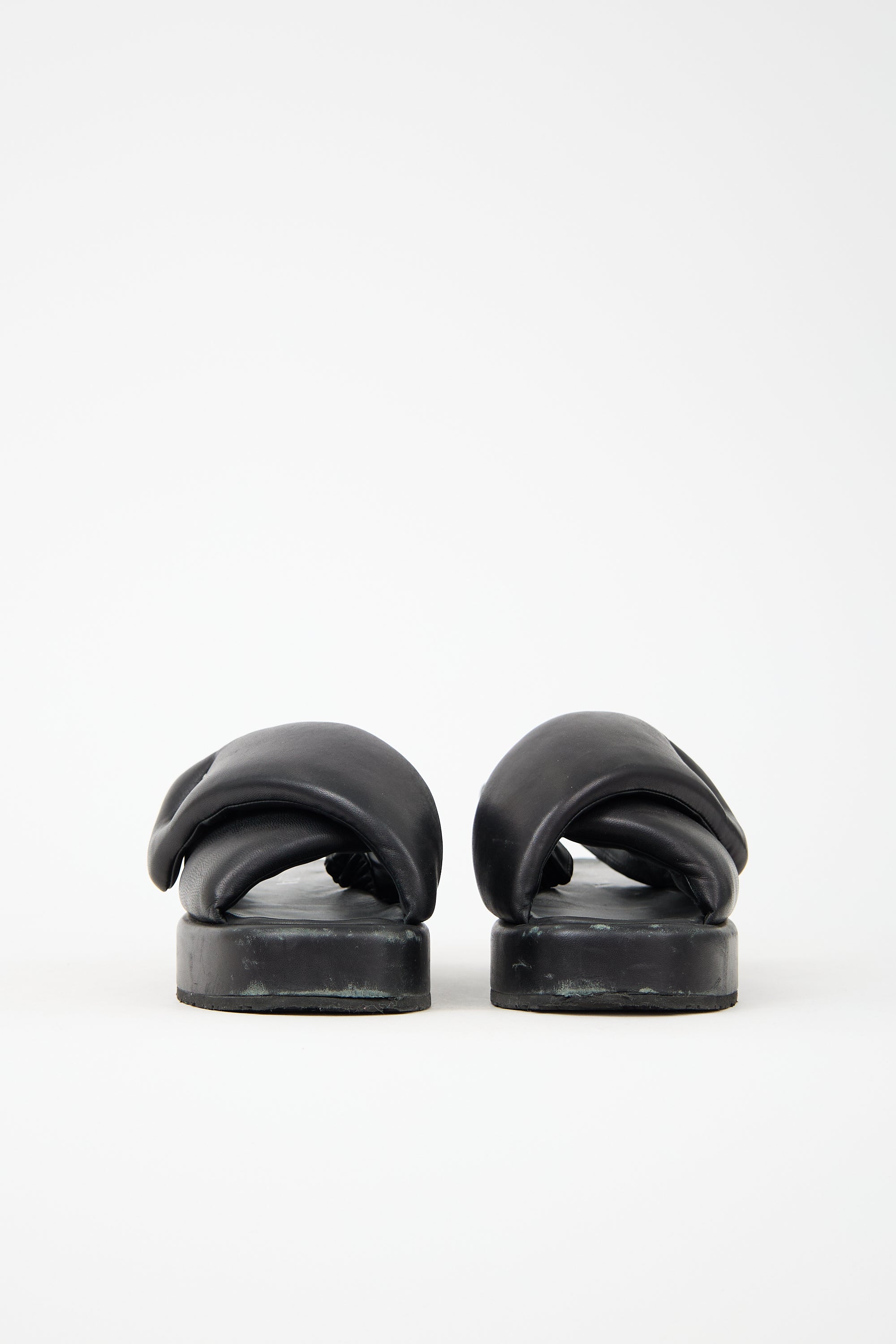 Prada Leather Logo Slingback Sandal