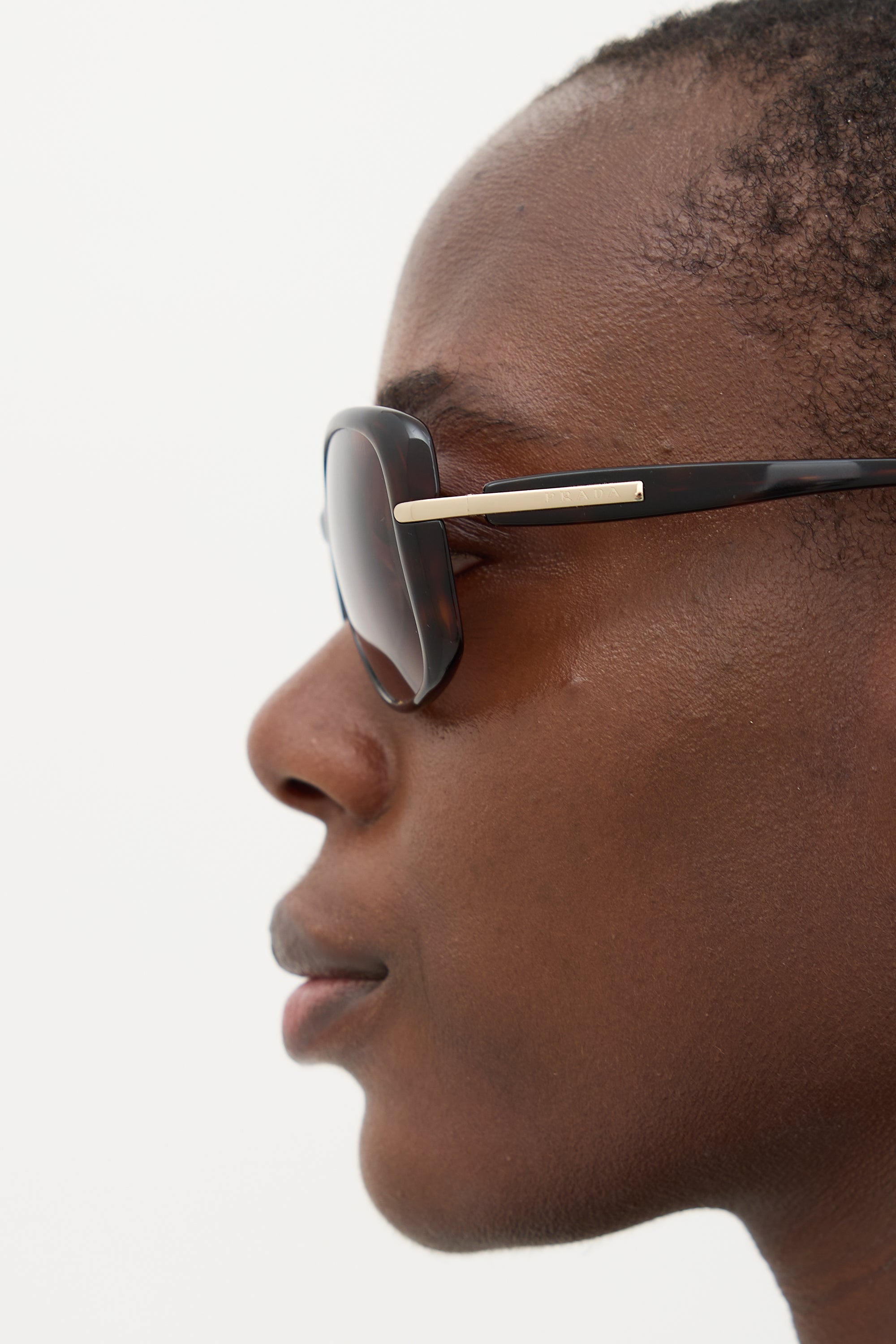 Prada SPR 08O Conceptual Rectangle Sunglasses