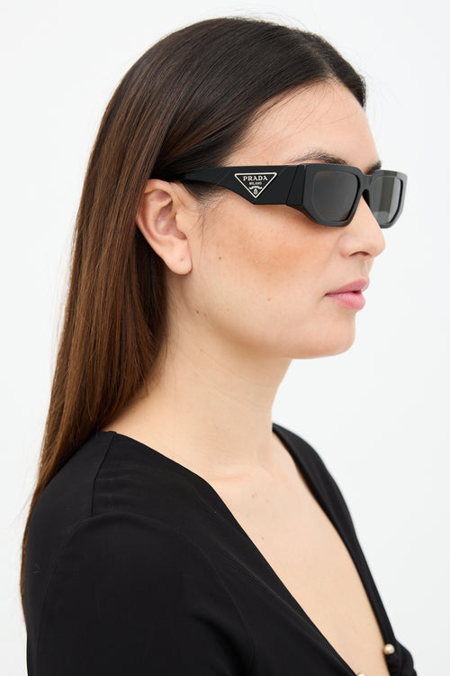 Prada SPR09Z Logo Rectangle Sunglasses