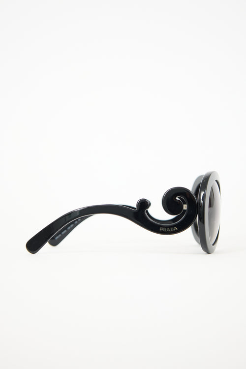 Prada SPR27N Baroque Round Sunglasses