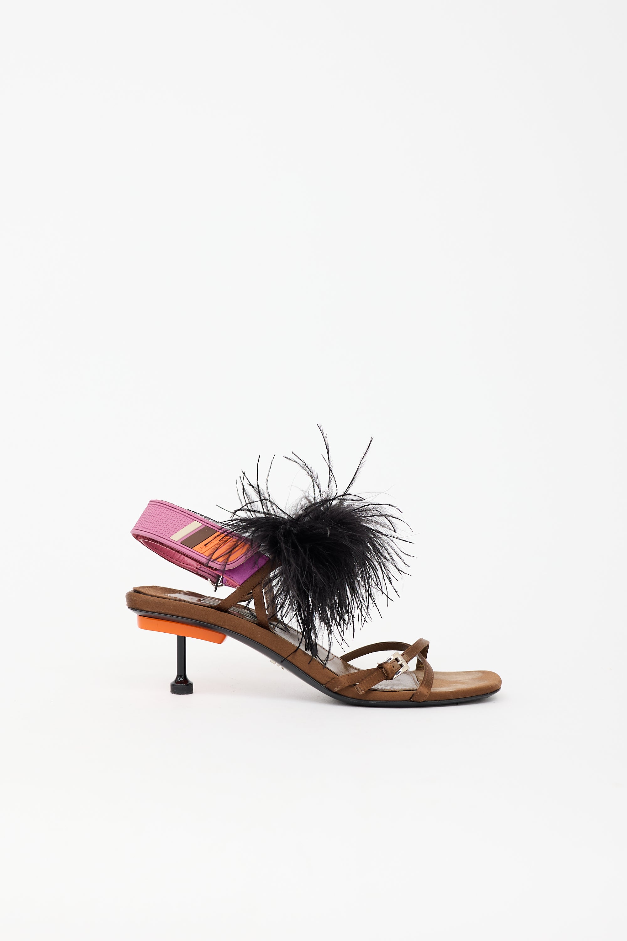 Prada SS 2017 Satin Feather Sandal