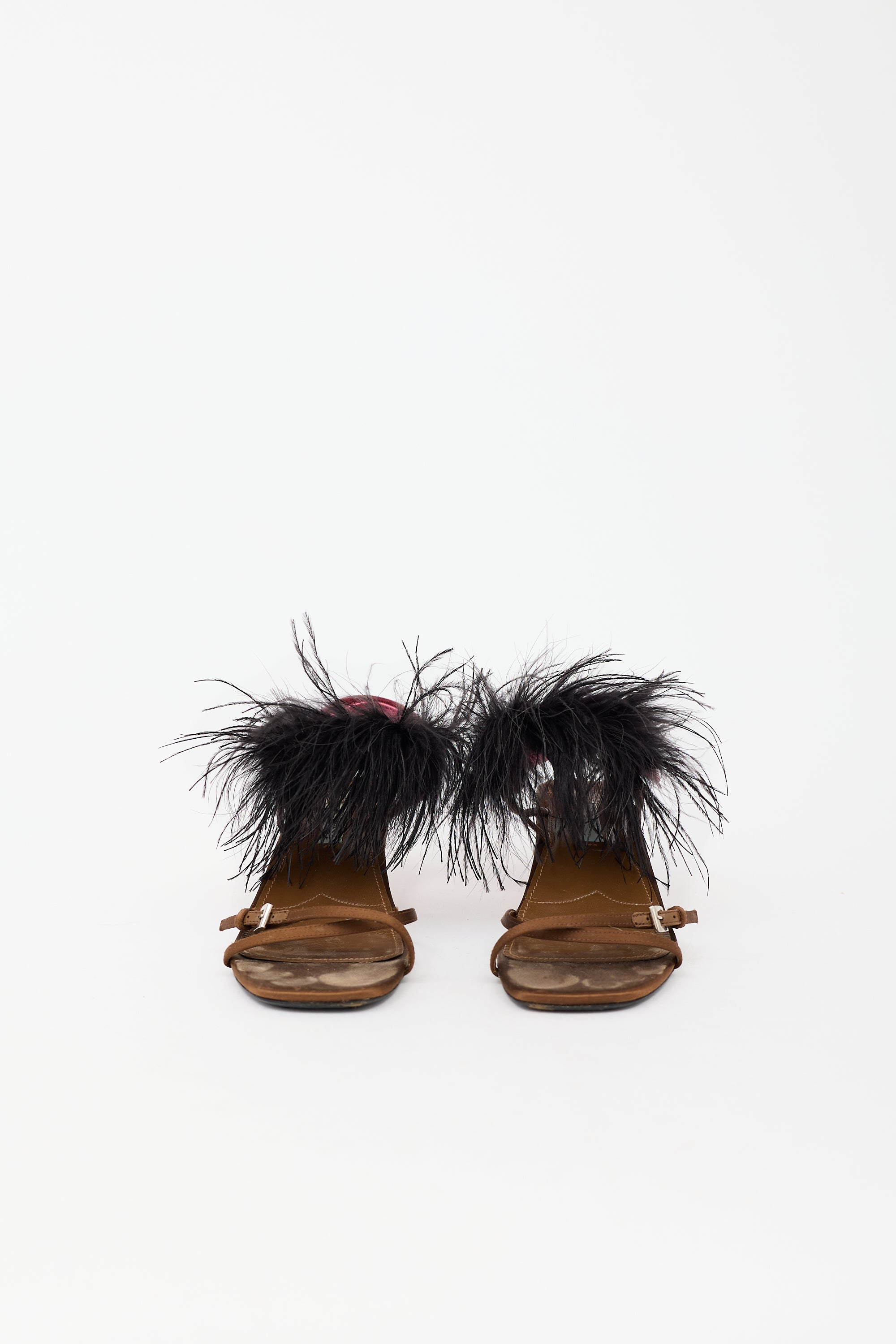 Prada SS 2017 Satin Feather Sandal