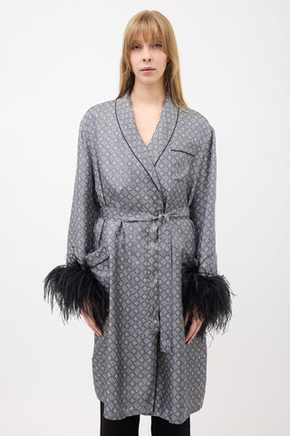 Prada SS 2017 Silk Printed Robe