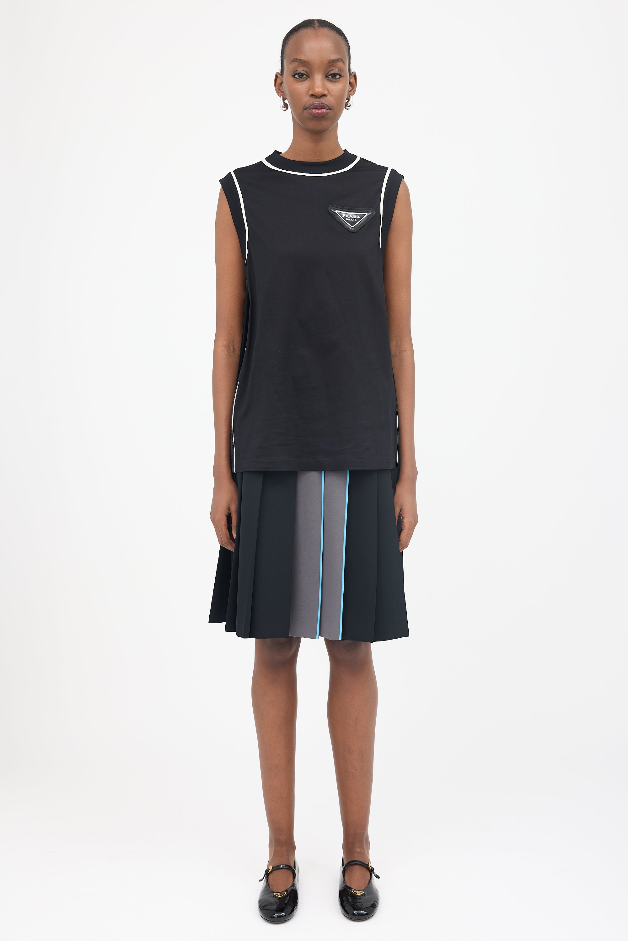 Prada SS 2020 Fringed Logo Jersey