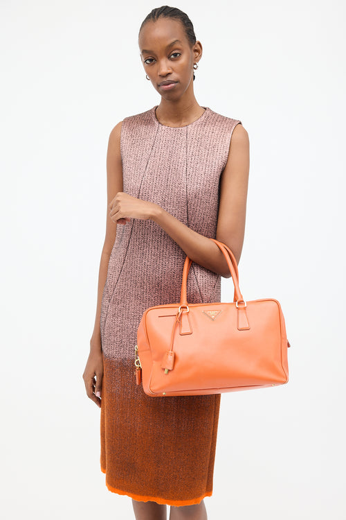 Prada Saffiano Leather Bauletto Bag