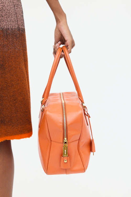 Prada Saffiano Leather Bauletto Bag
