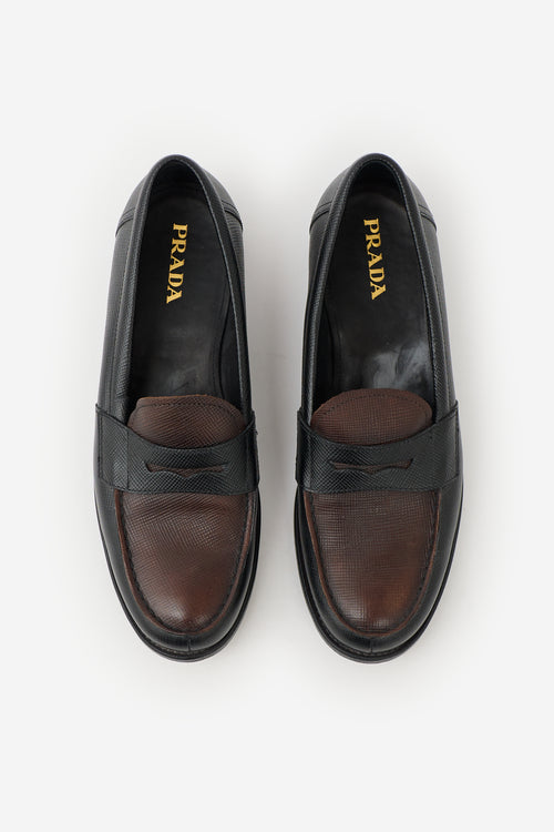 Prada Saffiano Leather Penny Loafer