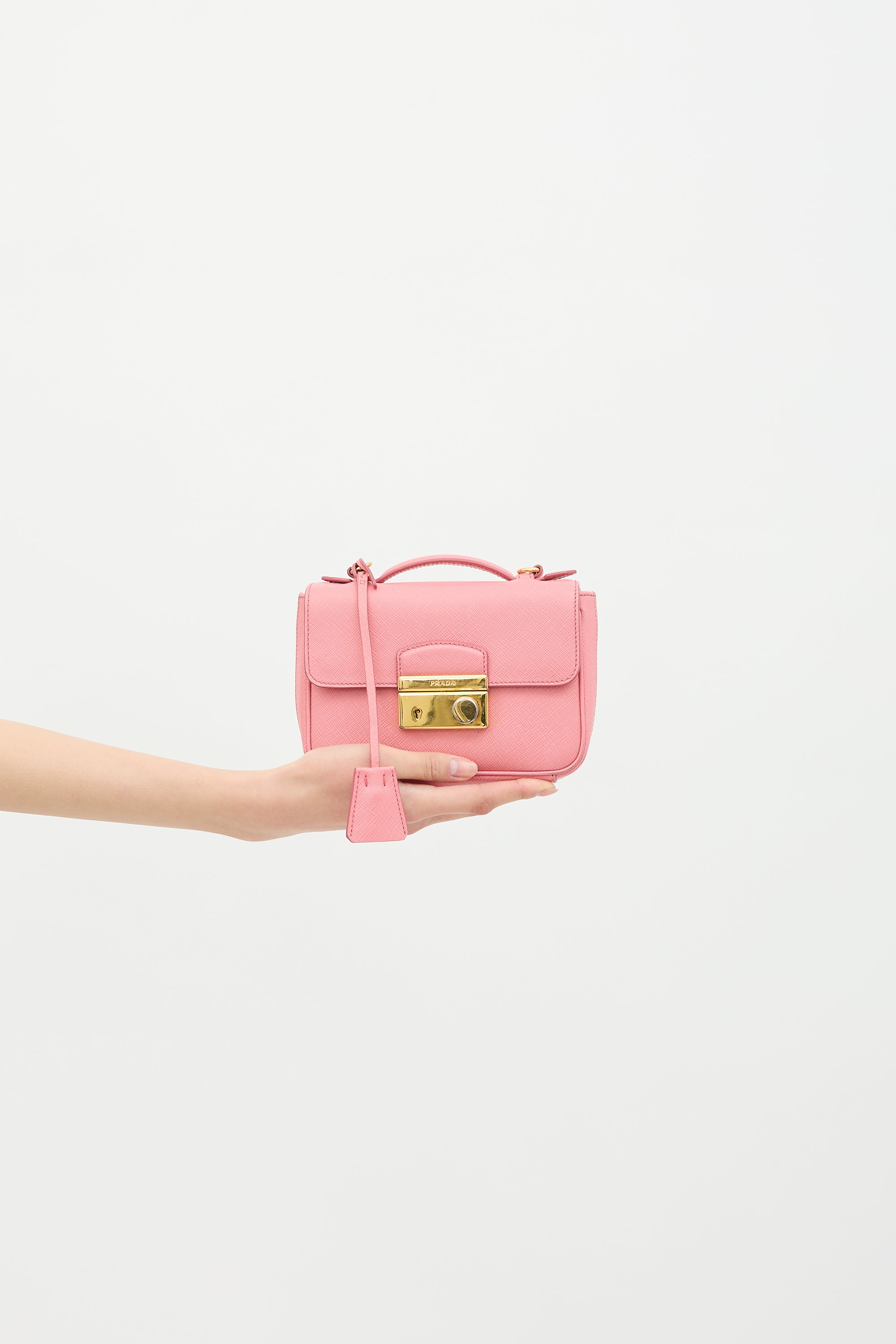 Prada Saffiano Leather Sound Lock Bag
