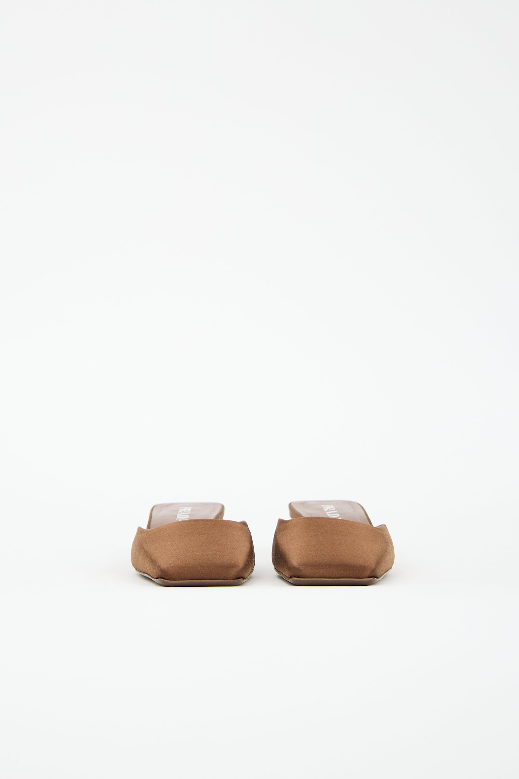 Prada Satin Square Toe Mule