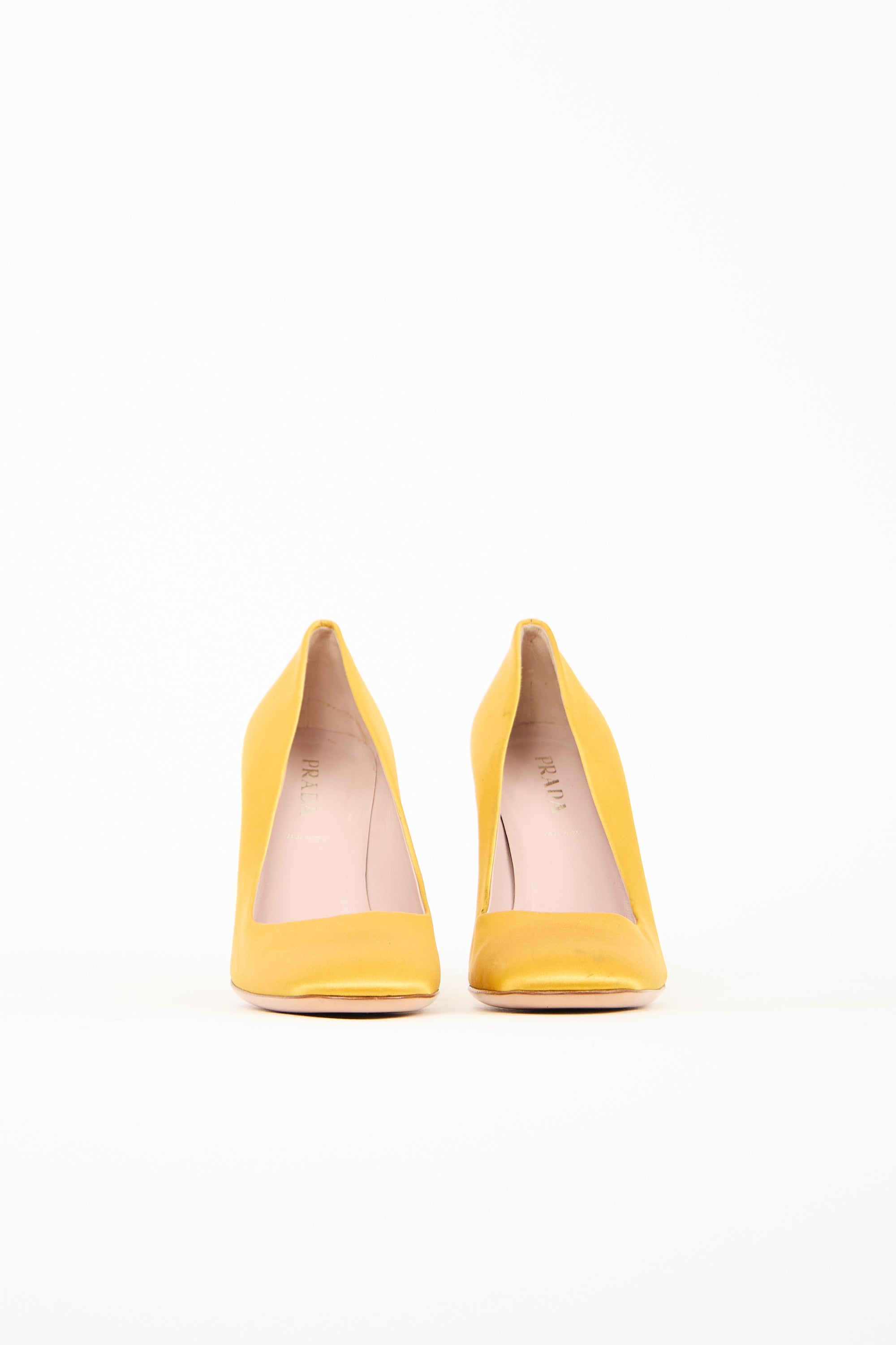 Prada Satin Round Toe Pump