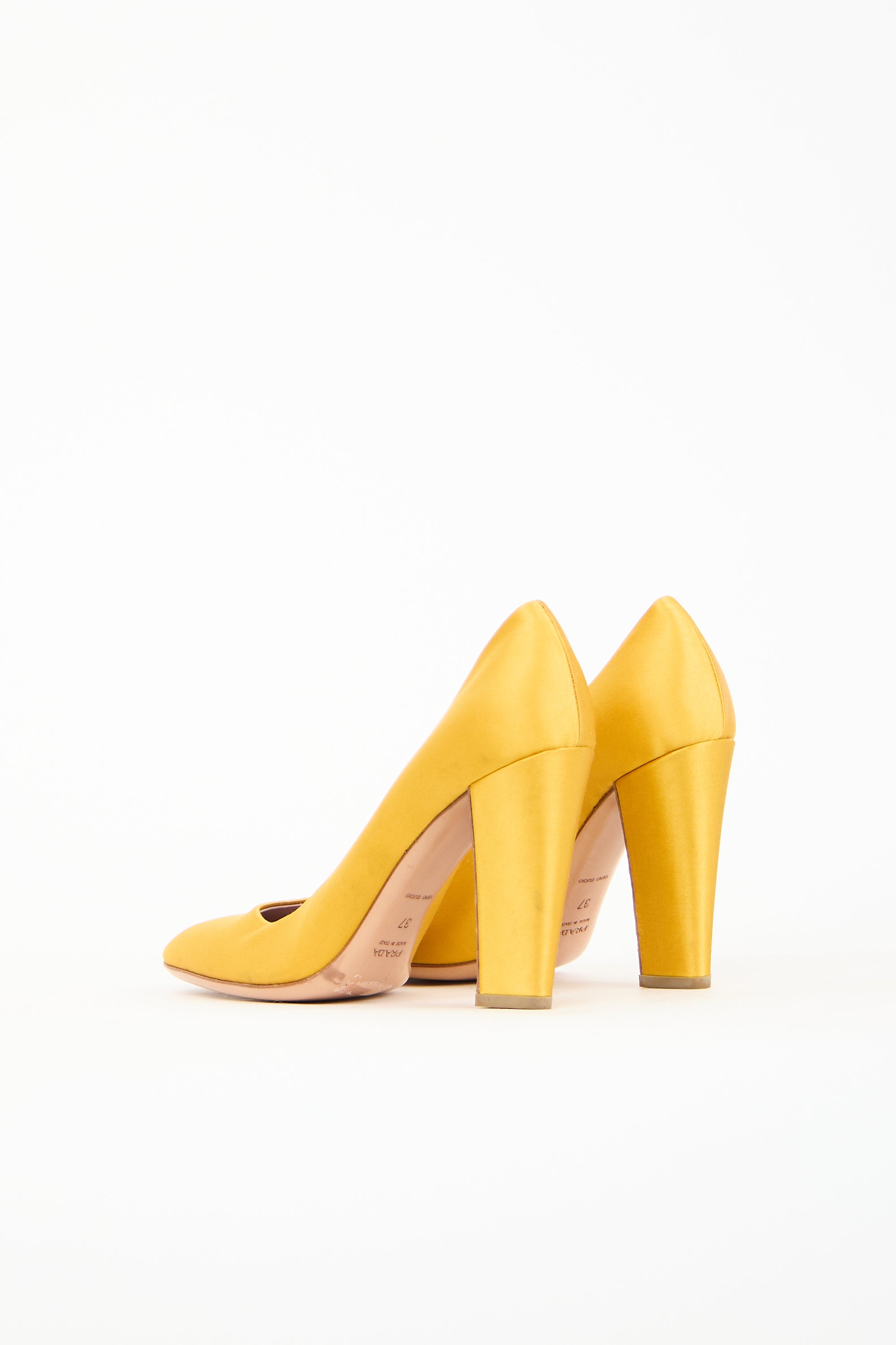 Prada Satin Round Toe Pump