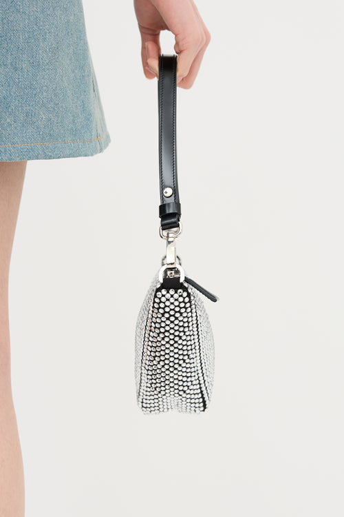 Prada Satin & Crystal Triangle Bag