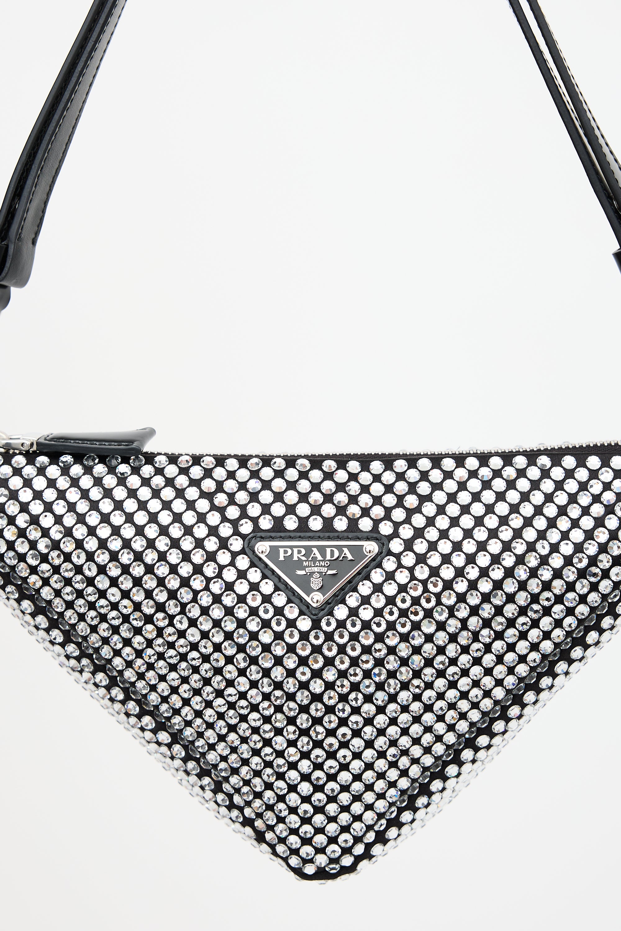 Prada Satin & Crystal Triangle Bag