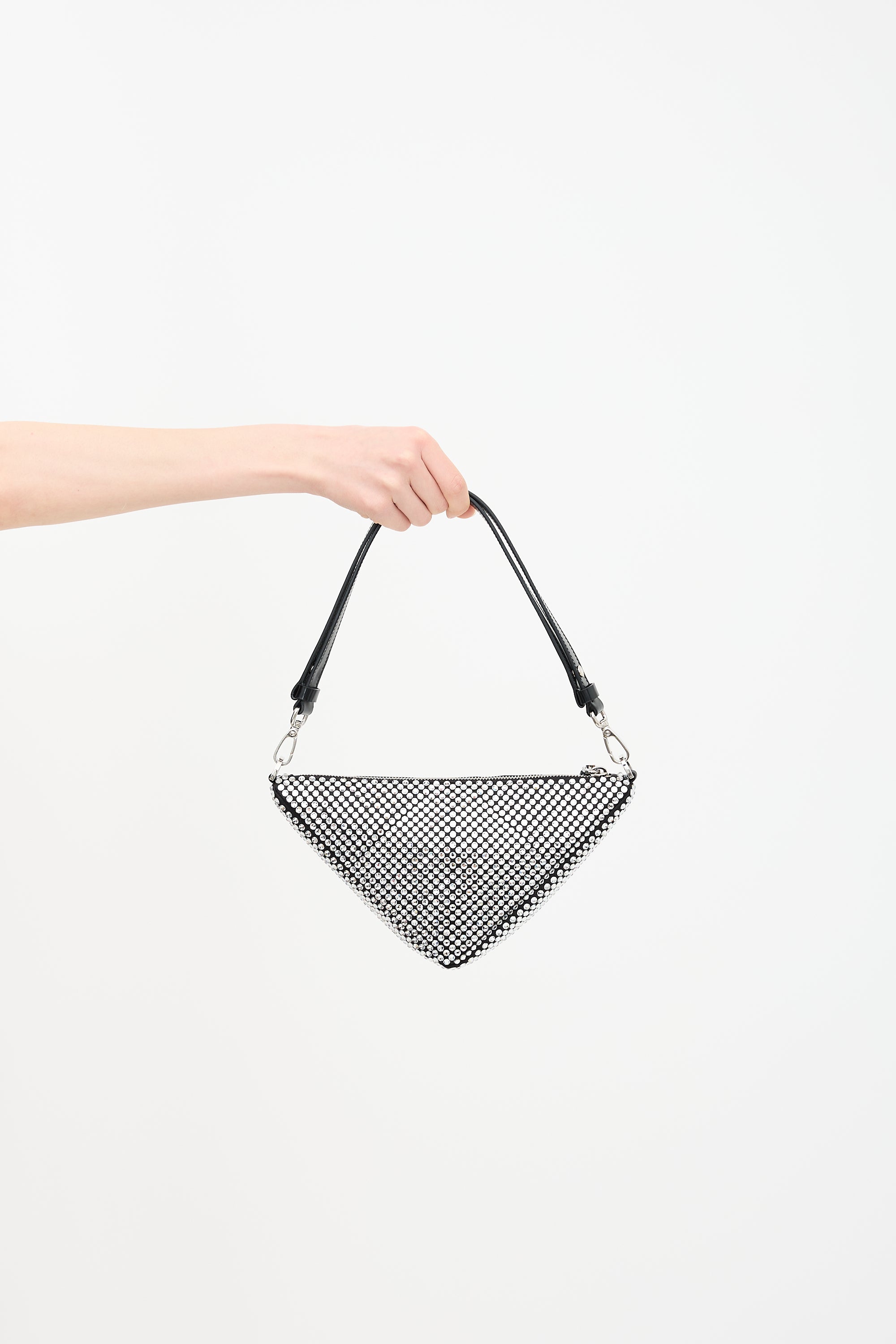 Prada Satin & Crystal Triangle Bag
