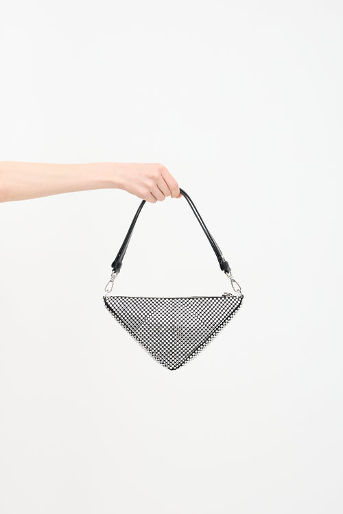 Prada Satin & Crystal Triangle Bag