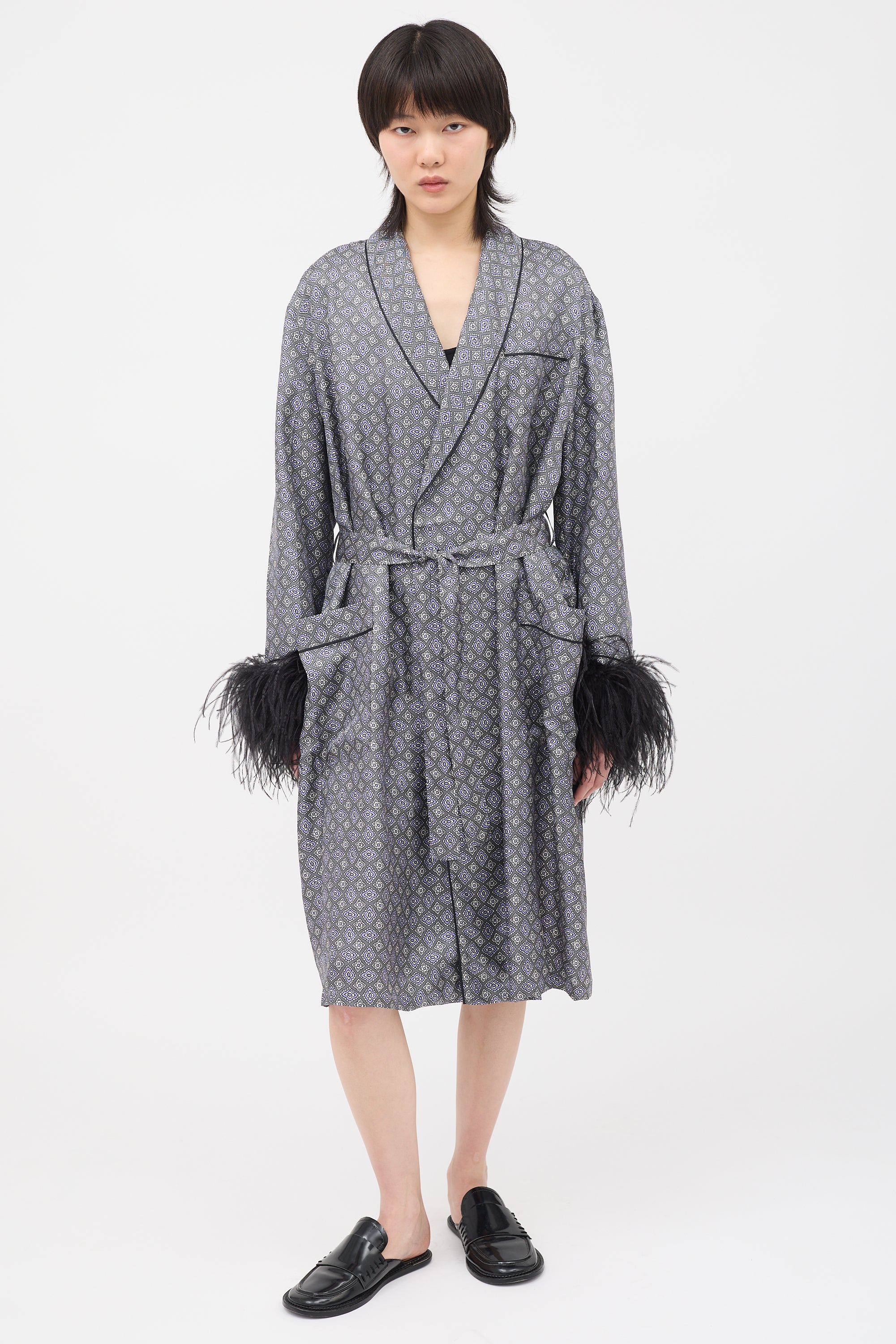 Prada 2017 Silk Printed Robe
