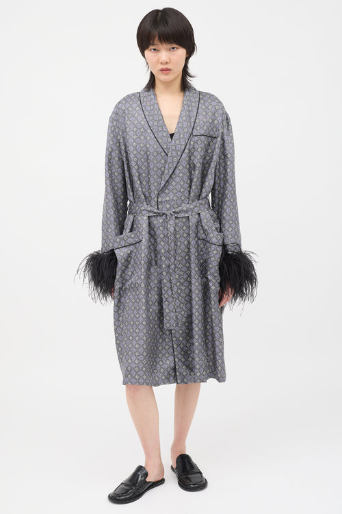Prada 2017 Silk Printed Robe