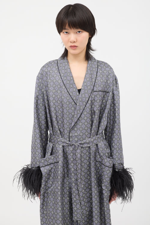 Prada 2017 Silk Printed Robe