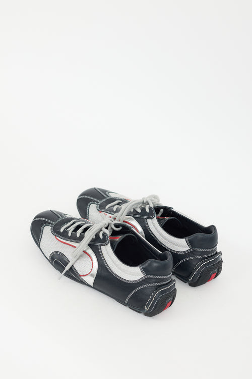 Prada Silver & Multicolour Monte Carlo Sneaker