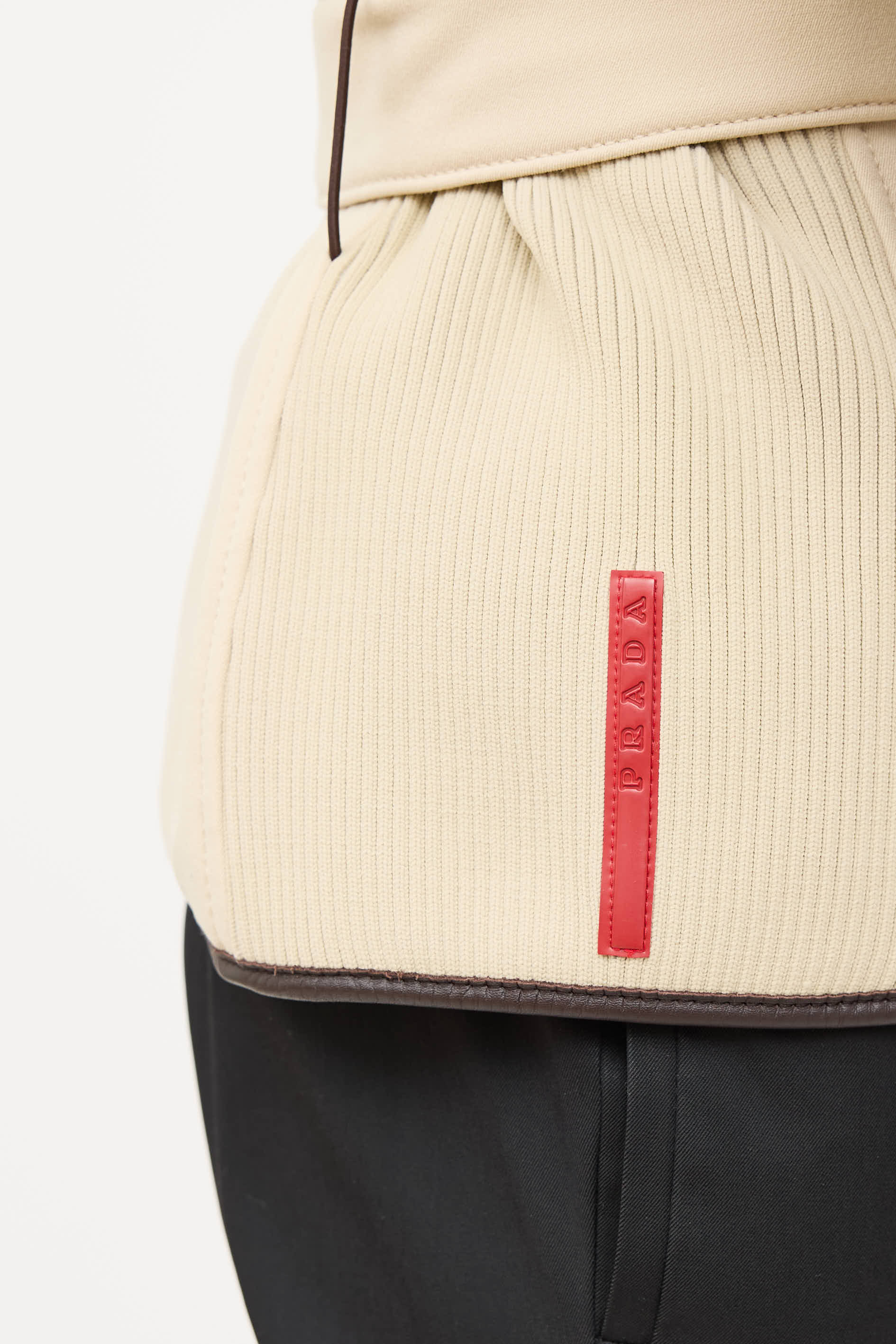 Prada Zip Up Belted Jacket