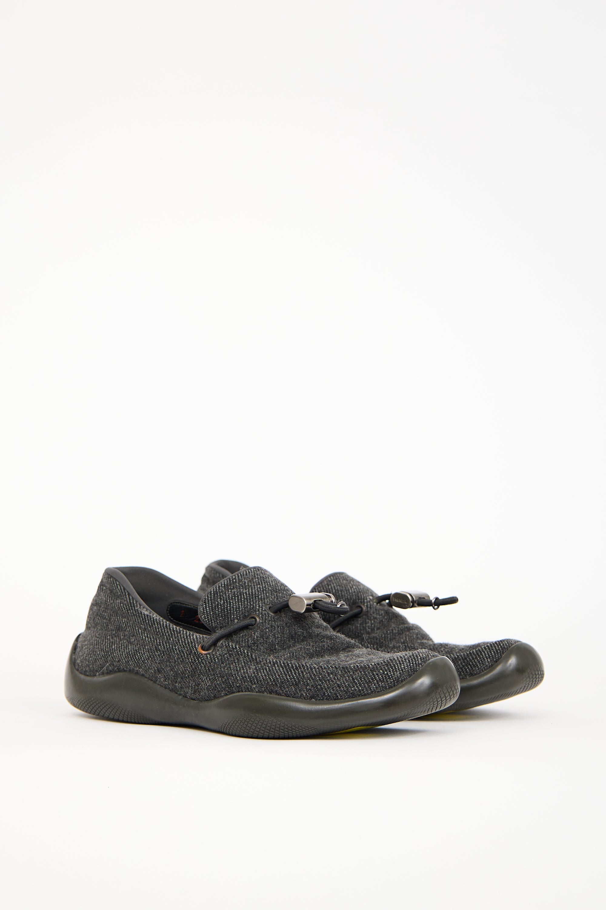 Prada Sport Grey Wool Loafer