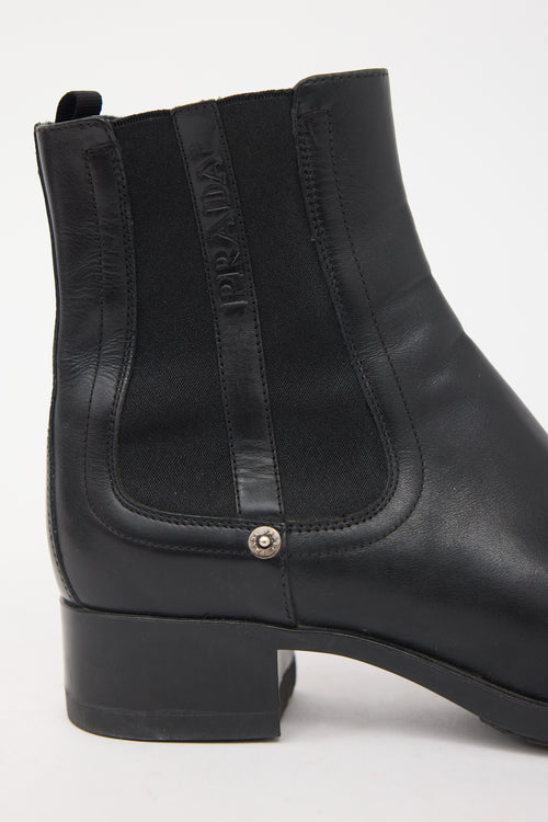 Prada Sport Leather Logo Boot