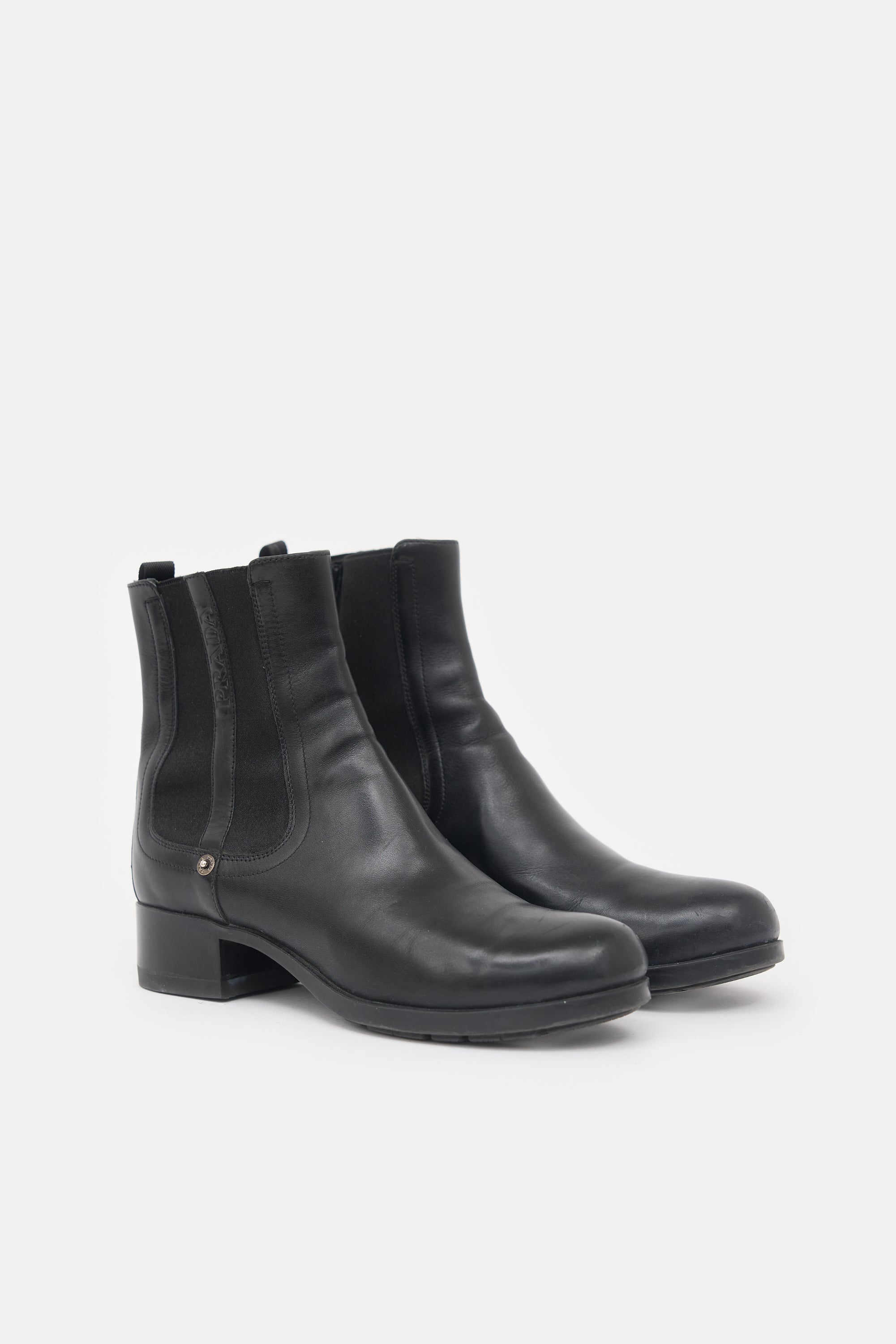 Prada Sport Leather Logo Boot