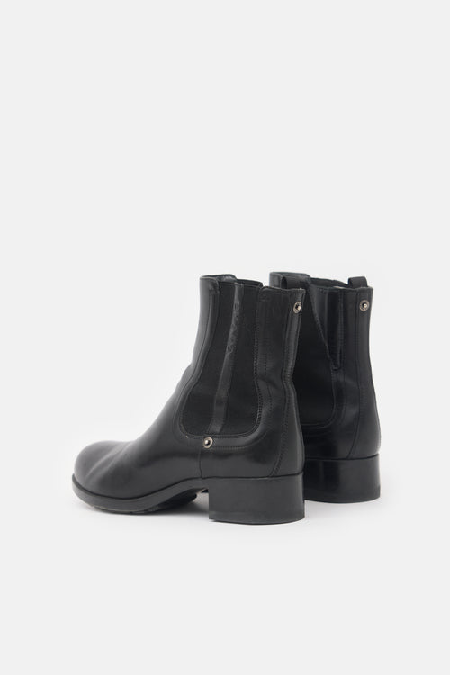Prada Sport Leather Logo Boot