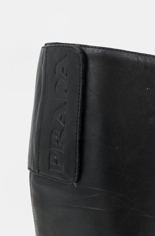 Prada Sport Leather Logo Boot