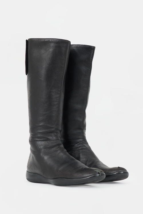 Prada Sport Leather Logo Boot