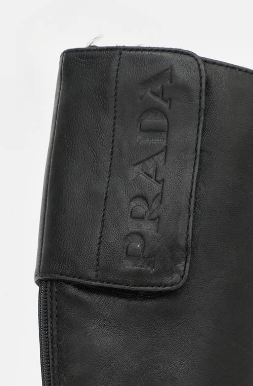Prada Sport Leather Logo Boot