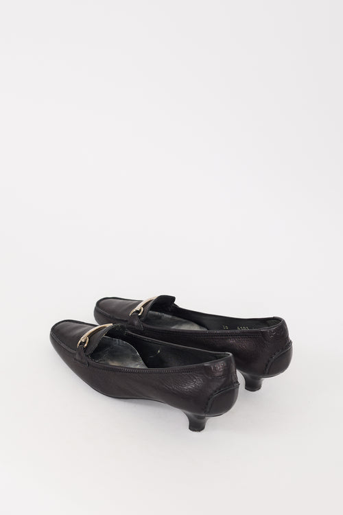 Prada Sport Vintage Black Heeled Loafer