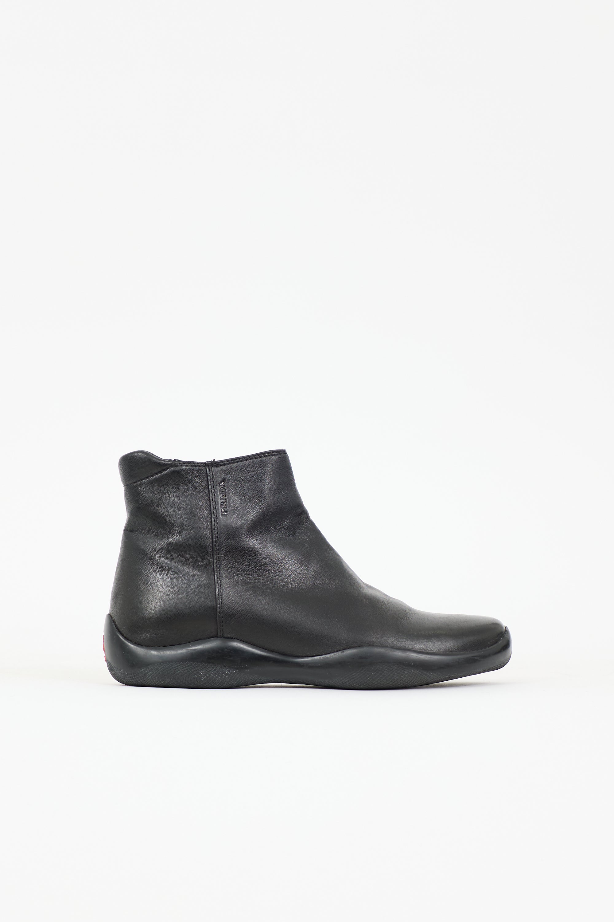 Prada Sport Leather Ankle Boot