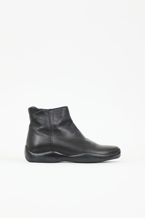 Prada Sport Leather Ankle Boot