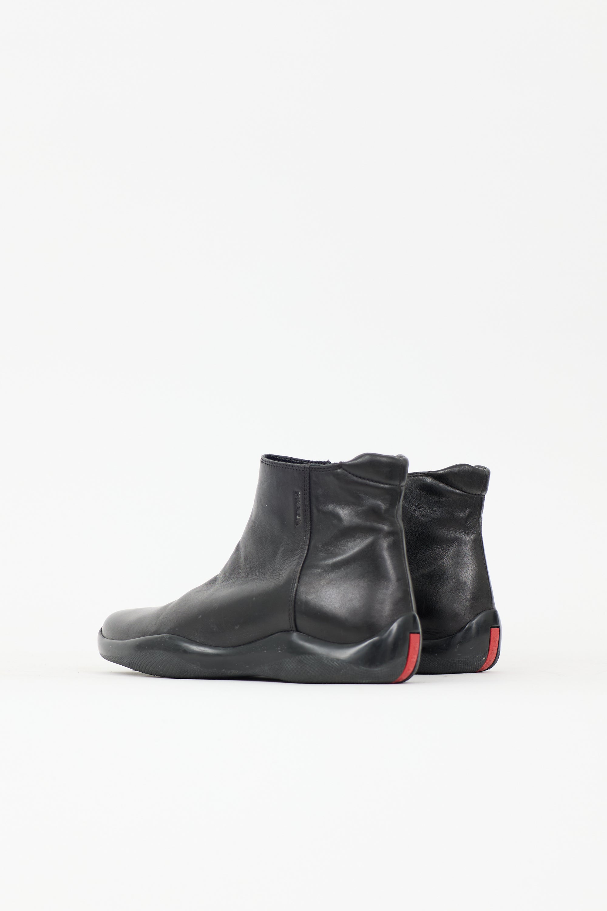 Prada Sport Leather Ankle Boot
