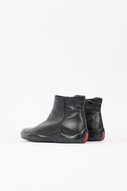 Prada Sport Leather Ankle Boot
